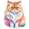 Perserkatze Wasserfarben