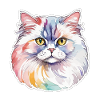 Aquarelles de chat persan