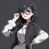 Anime-Geek-Mädchen