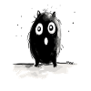 Cute Cartoon Inks Monster