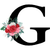 Red Floral Letter G