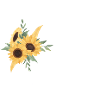 Lettre h floral tournesol