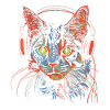 Cat Music Headphones Gift