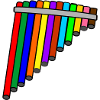 Panflöte farbig