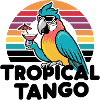 Parrot On Retro Sunset