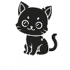 Chat noir mignon