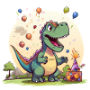 Cooles buntes Dinosaurier Motiv - T-Rex