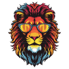 Lion Head Portrait Cool