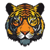 Tiger Head Portrait Cool