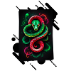 Neon Bunte Schlange