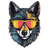 Wolf Head Portrait Cool