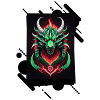 Neon Bunter Drache