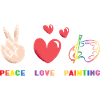 Painter Peace Love Painting