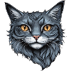 Cat Head Illustration