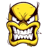 Angry cartoon face