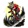 Mountainbike ridning vildsvin vildsvin så gris