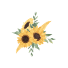 Letter i floral tourmesol