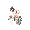 Tropischer Blumenbuchstabe I