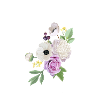 Lila Blumenbuchstabe I