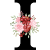 Roter Blumenbuchstabe I