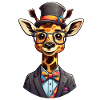 Funny Cool Comic Giraffe