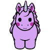 Pastell Einhorn Cartoon Kuscheltier