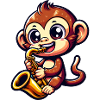 Monkey Saxophone Jazz Music Musician
