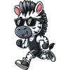 Sporty Zebra Jogging Marathon