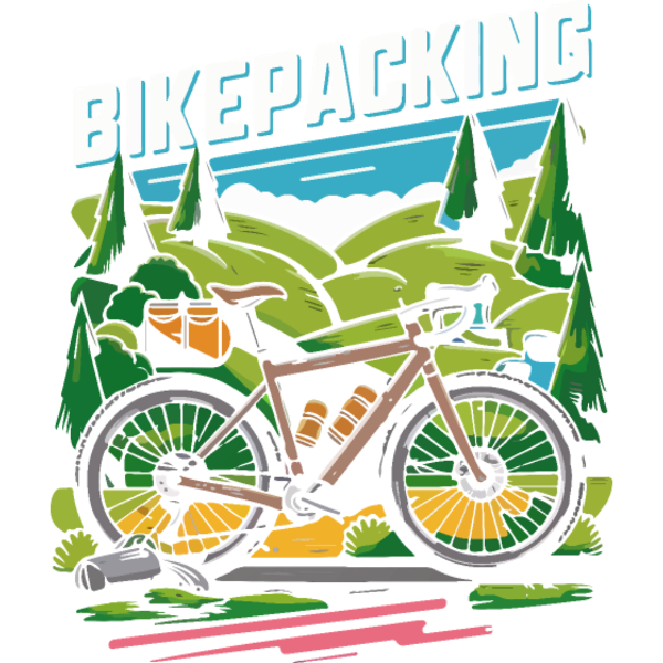 Koszulka "Bikepacking Adventure: Rower szutrowy i przyroda"
