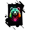 Bunter Neonbär