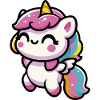 Entzückendes Kawaii-Einhorn