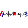 Cardio coeur avec drapeau Pays-Bas, Finlande