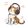 Cat Music Kawaii Gift