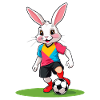 Påskehare fotballspiller og påske fotball design