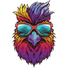 Rooster Head Portrait Cool