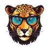 Cheetah Head Portrait Cool