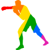 Boxer in the rainbow