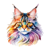 Aquarelles Maine Coon
