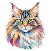 Aquarelles Maine Coon