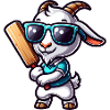 Goat Cricket Player Lover Design