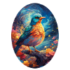 Vogel blickt ins Universum