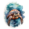 Sea's turtle under water