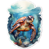 Sea's turtle under water