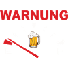 Warning with beer glass motif