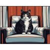 Chat sur fauteuil