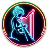 Neon-Harfe