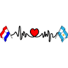 Cardio coeur avec drapeau Pays-Bas, Argentine