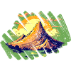 Mountain landscape painted