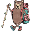 hiking bear