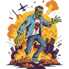 Zombie Comic Illustration